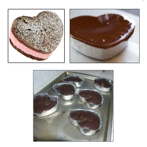 24 Aluminum Foil Baking Cups Heart Shapes Mold Cupcakes Party Baking Bake Mini