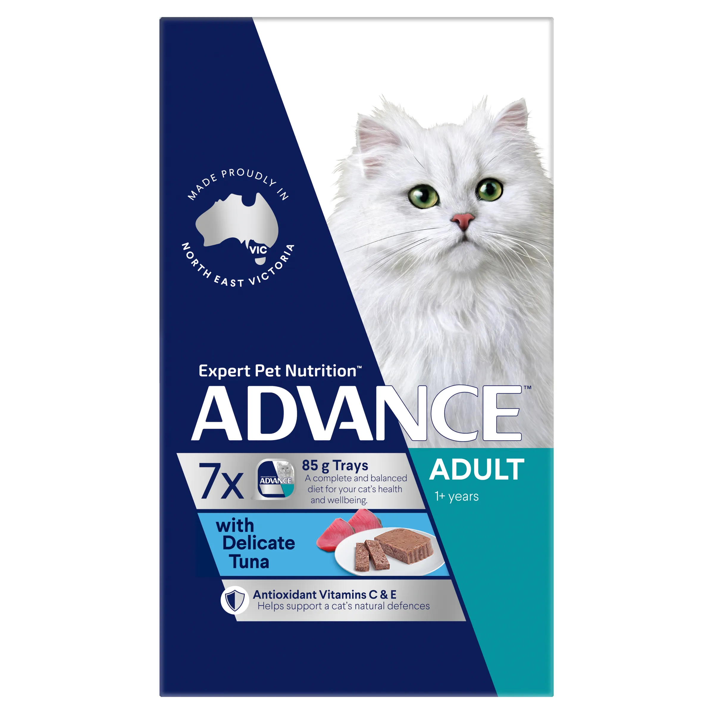 Advance Delicate Tuna Adult Cat Wet Food Trays 85g x 7
