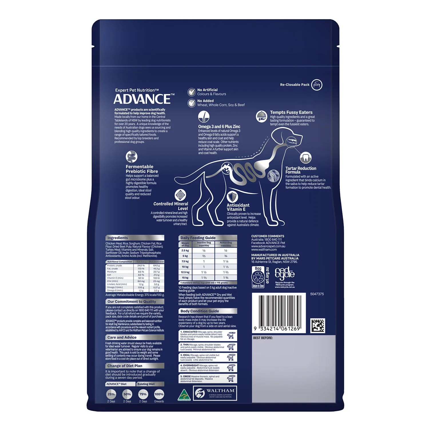 Advance Small Breed Chicken & Rice Adult Dry Dog Food