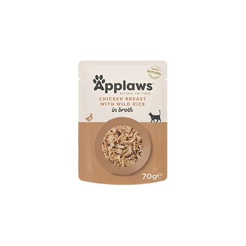 Applaws Chicken Breast with Wild Rice in Broth 12 x 70g Wet Cat Food