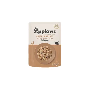 Applaws Chicken Breast with Wild Rice in Broth 12 x 70g Wet Cat Food