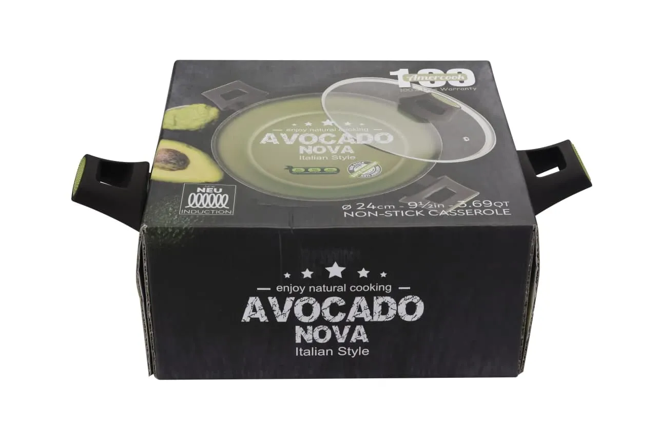 AVOCADO 11"/28cm Casserole Stock Pot- AGUACATE CACEROLA olla de 11"