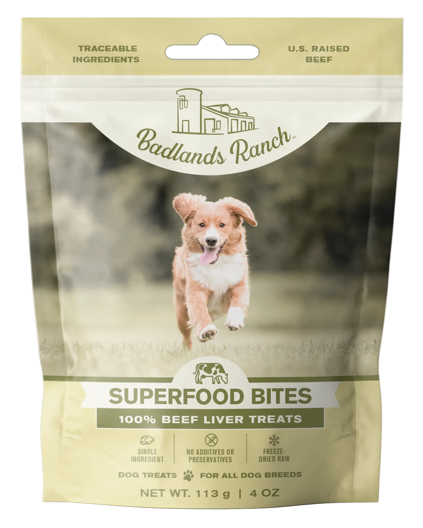Badlands Ranch Superfood Bites 100% Beef Liver Treats 4oz