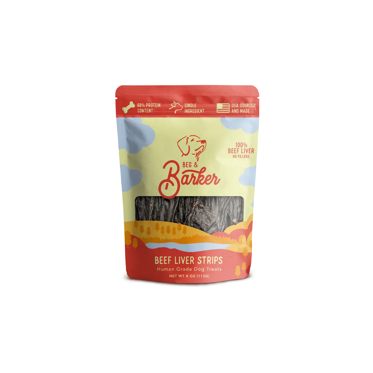 Beg & Barker Beef Liver Strips, Dog Treat