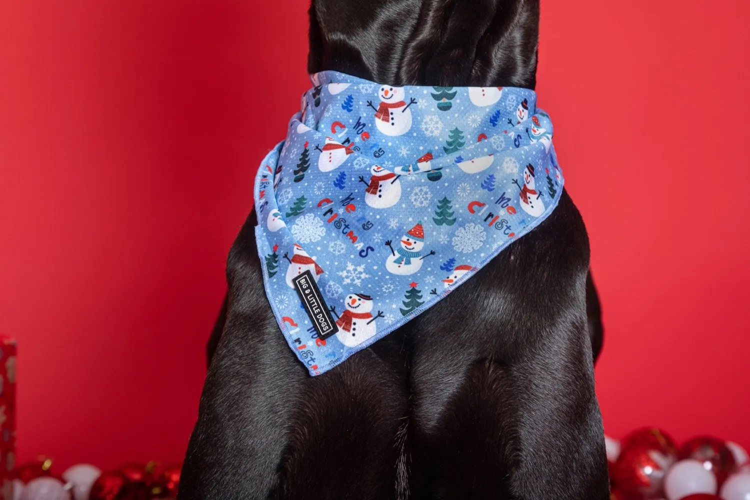 Big & Little Dogs Christmas Bandana - 'Let it Snow'