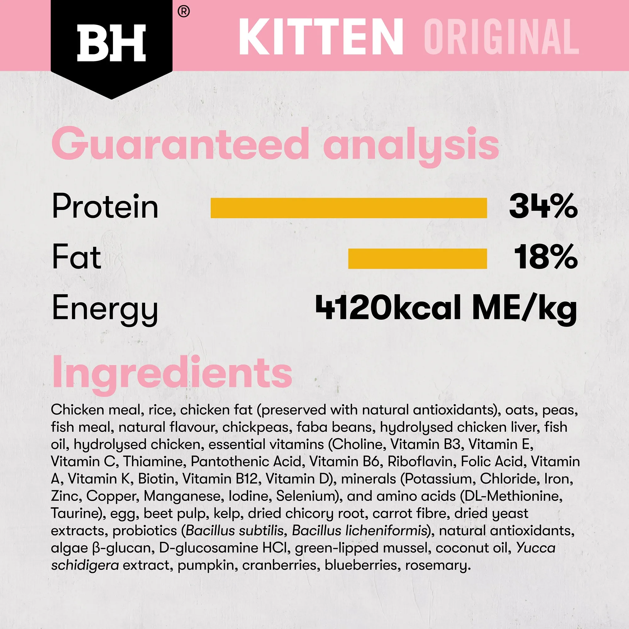 Black Hawk Original Kitten Chicken Dry Cat Food 4kg