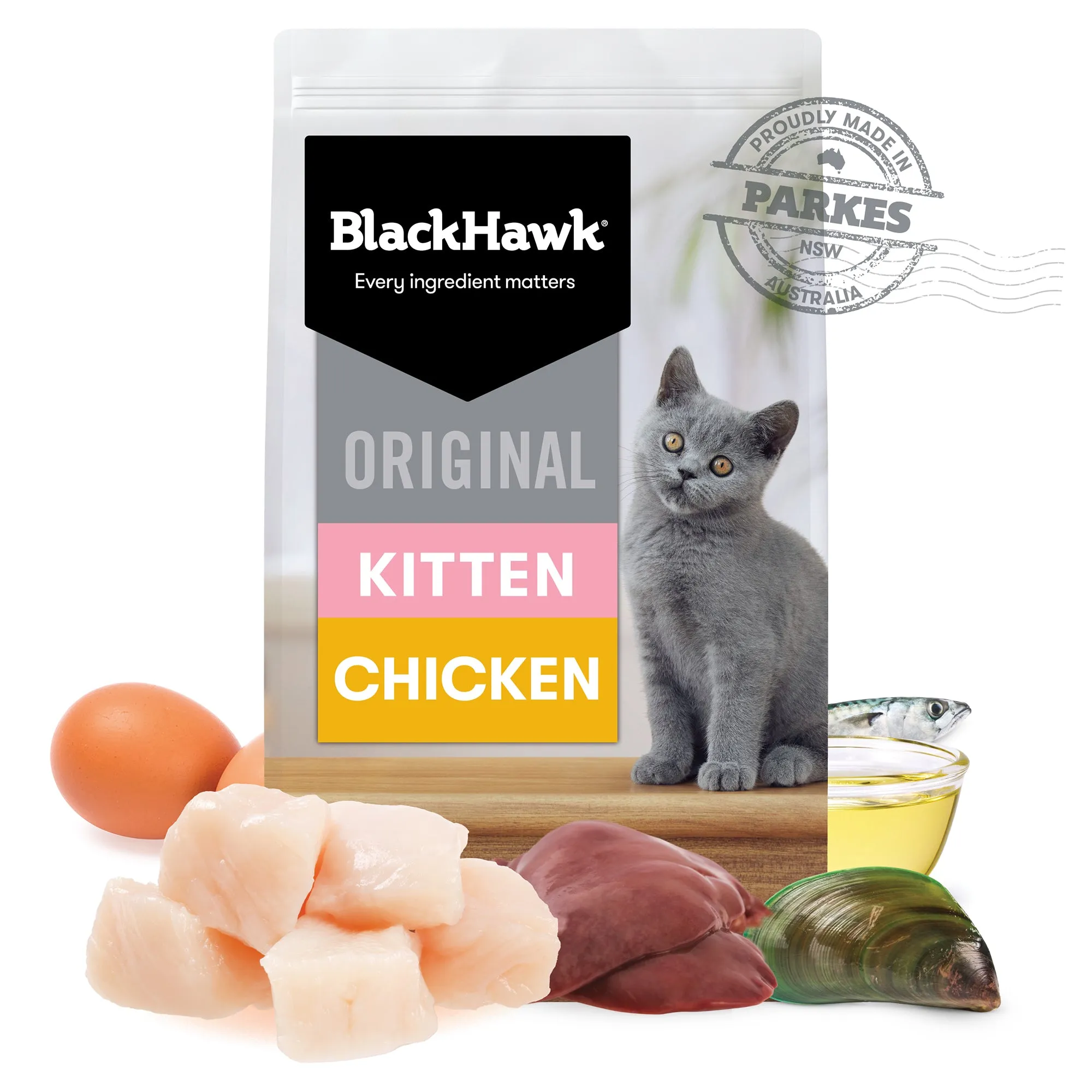 Black Hawk Original Kitten Chicken Dry Cat Food 4kg