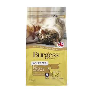 Burgess Adult Cat Rich In Chicken With Duck 1.5kg Dry Cat Food