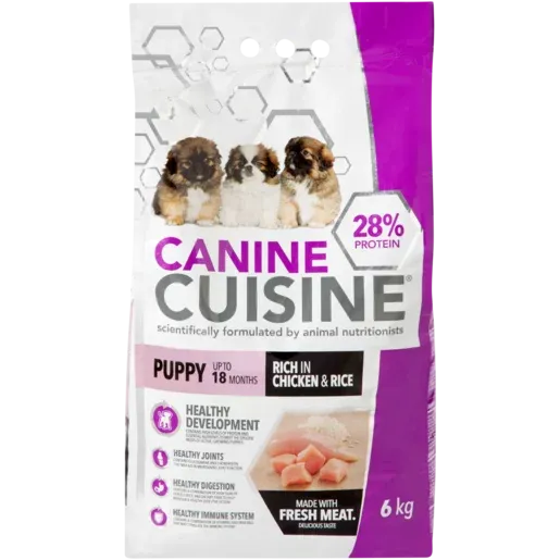 Canine Cuisine Chicken & Rice Puppy Dry Dog Food 6kg
