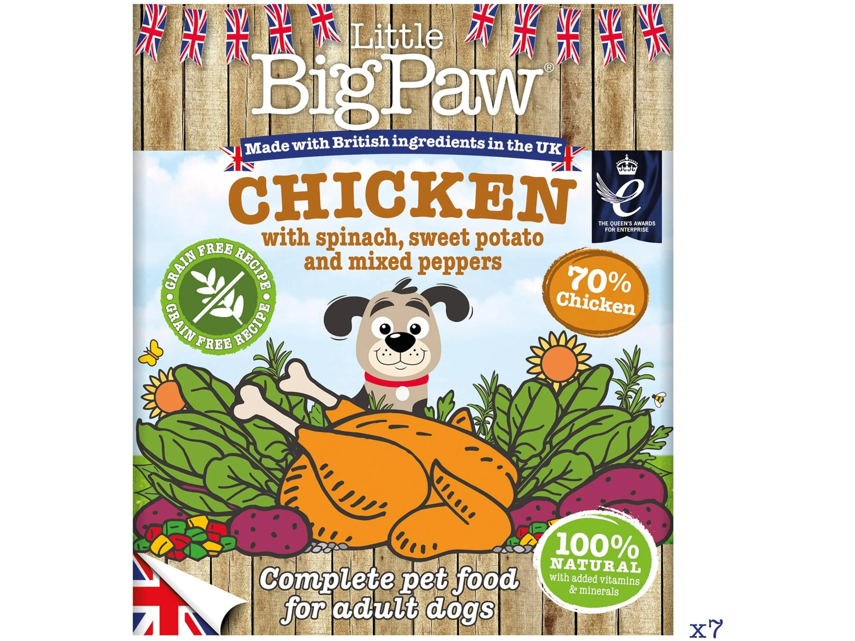 Chicken with Spinach,Sweet Potato and Peppers 7x390g /Little BigPaw