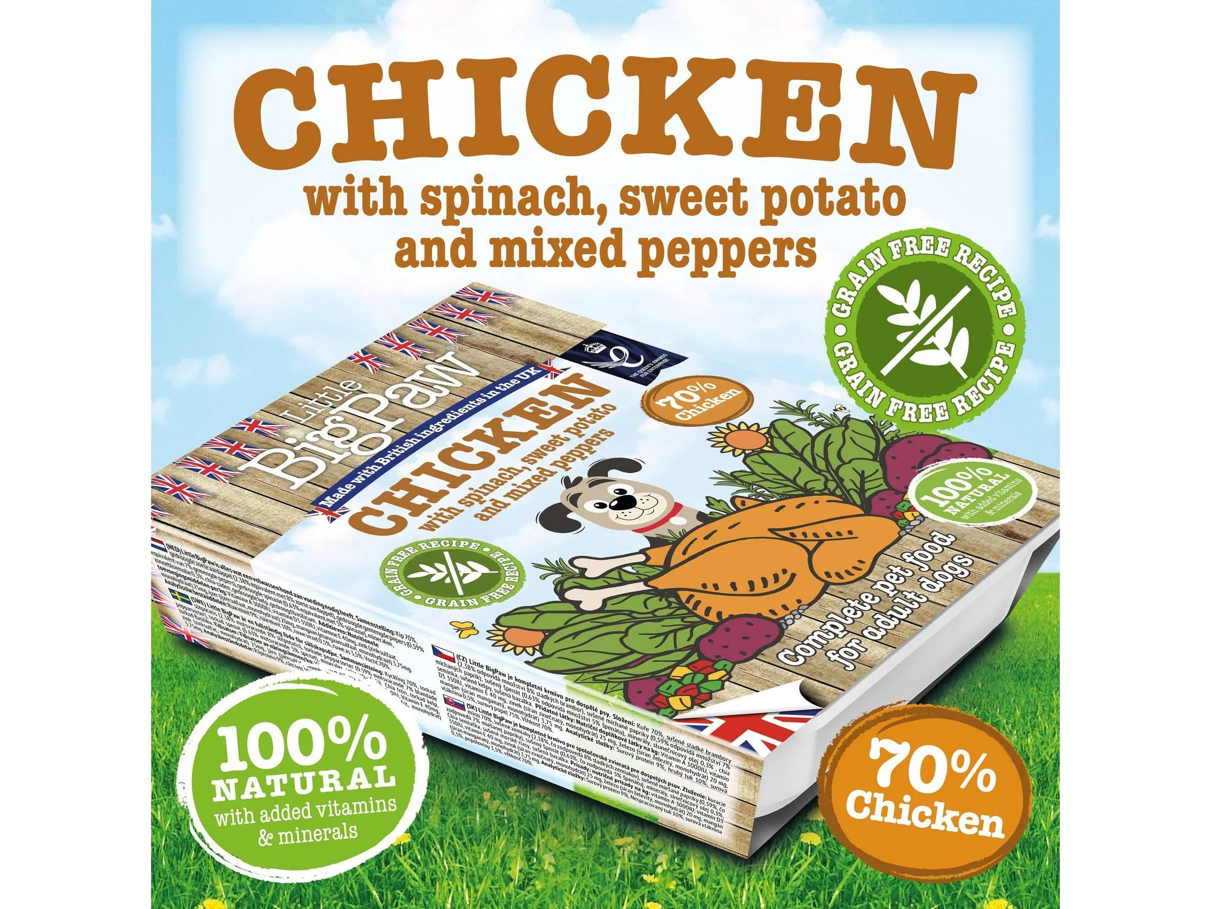 Chicken with Spinach,Sweet Potato and Peppers 7x390g /Little BigPaw