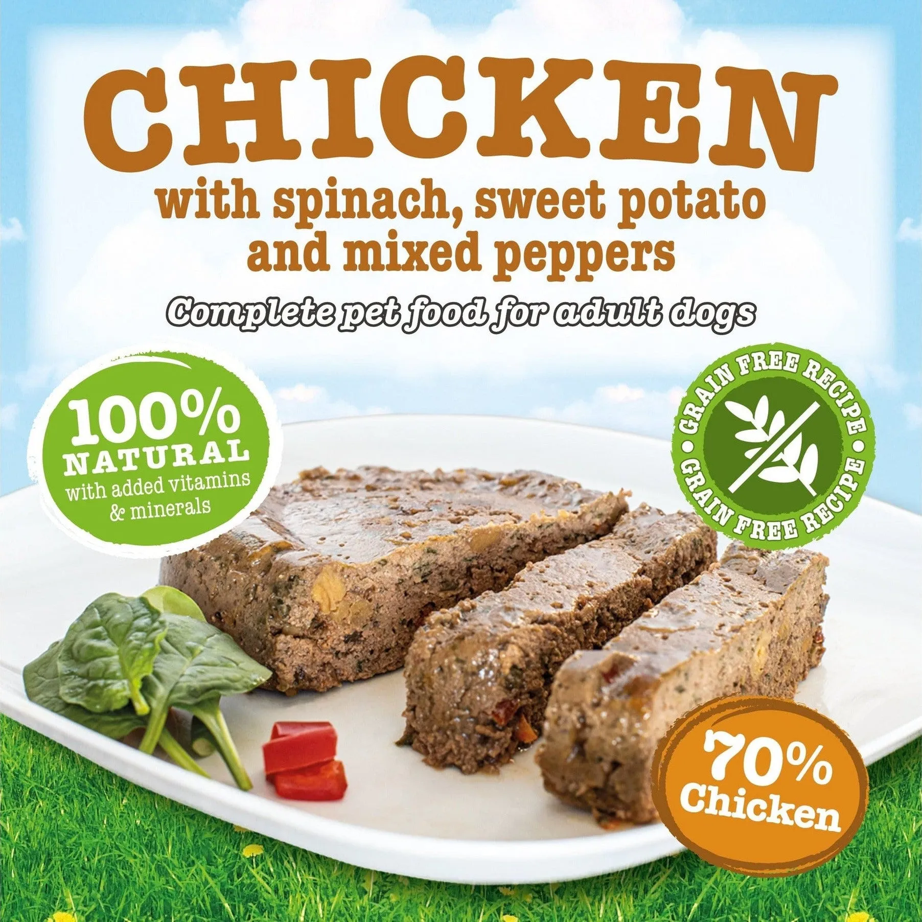 Chicken with Spinach,Sweet Potato and Peppers 7x390g /Little BigPaw