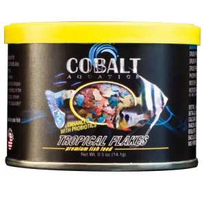 Cobalt Aquatics Tropical Flakes Premium Fish Food - 0.5 oz
