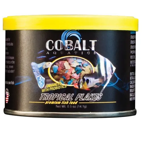 Cobalt Aquatics Tropical Flakes Premium Fish Food - 0.5 oz