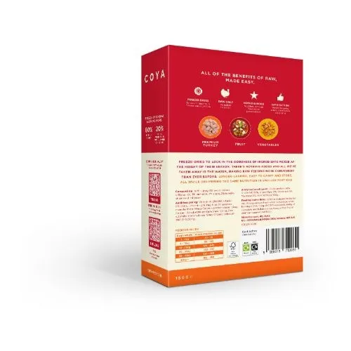 Coya Adult Freeze Dried Dog Food Turkey 150g