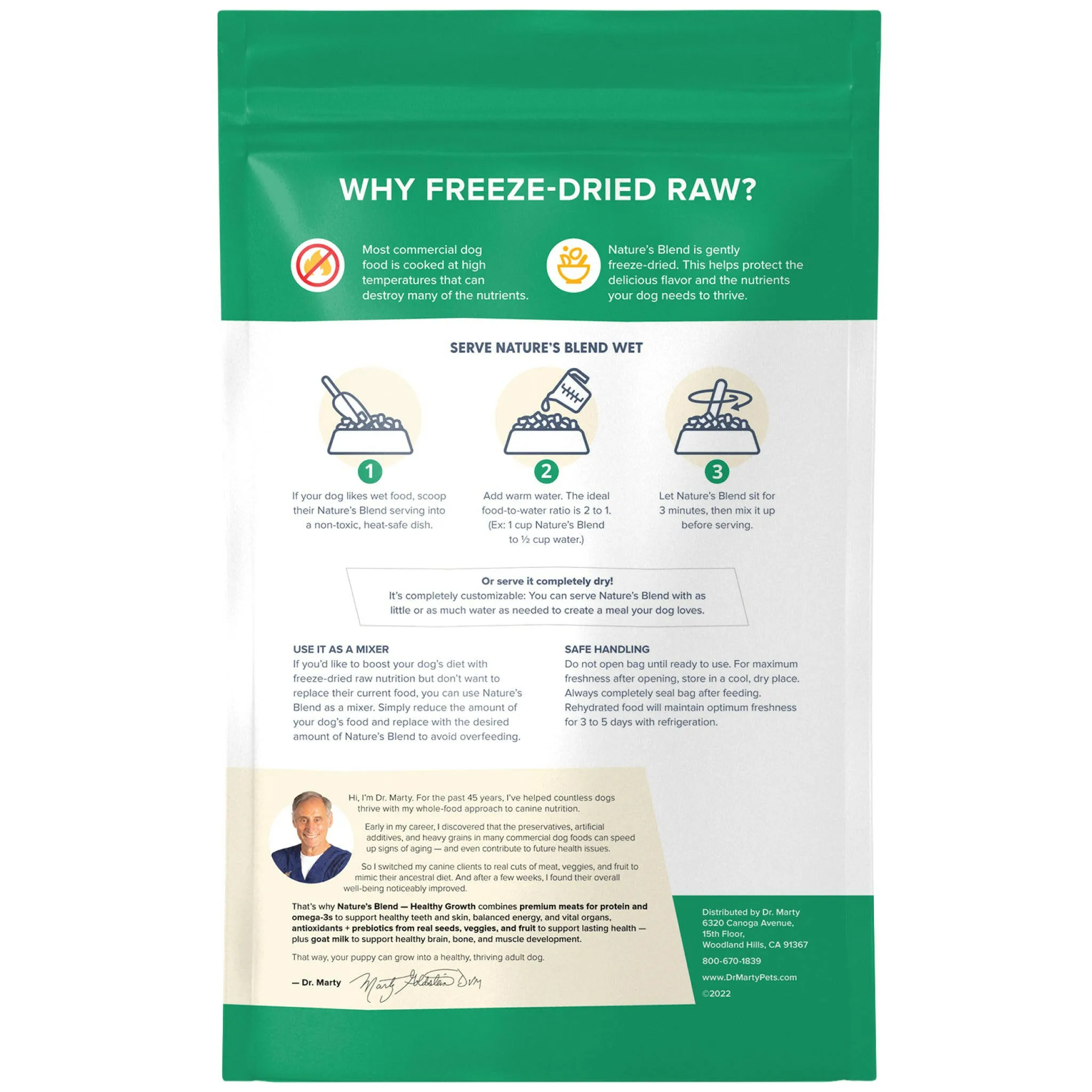 Dr. Marty Nature's Healthy Growth Freeze Dried Raw Food for Puppies