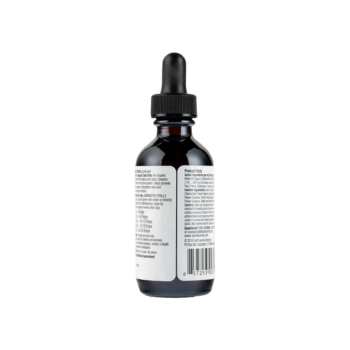 Earth Animal Organic Herbal Remedies Immune Support Tincture for Dogs