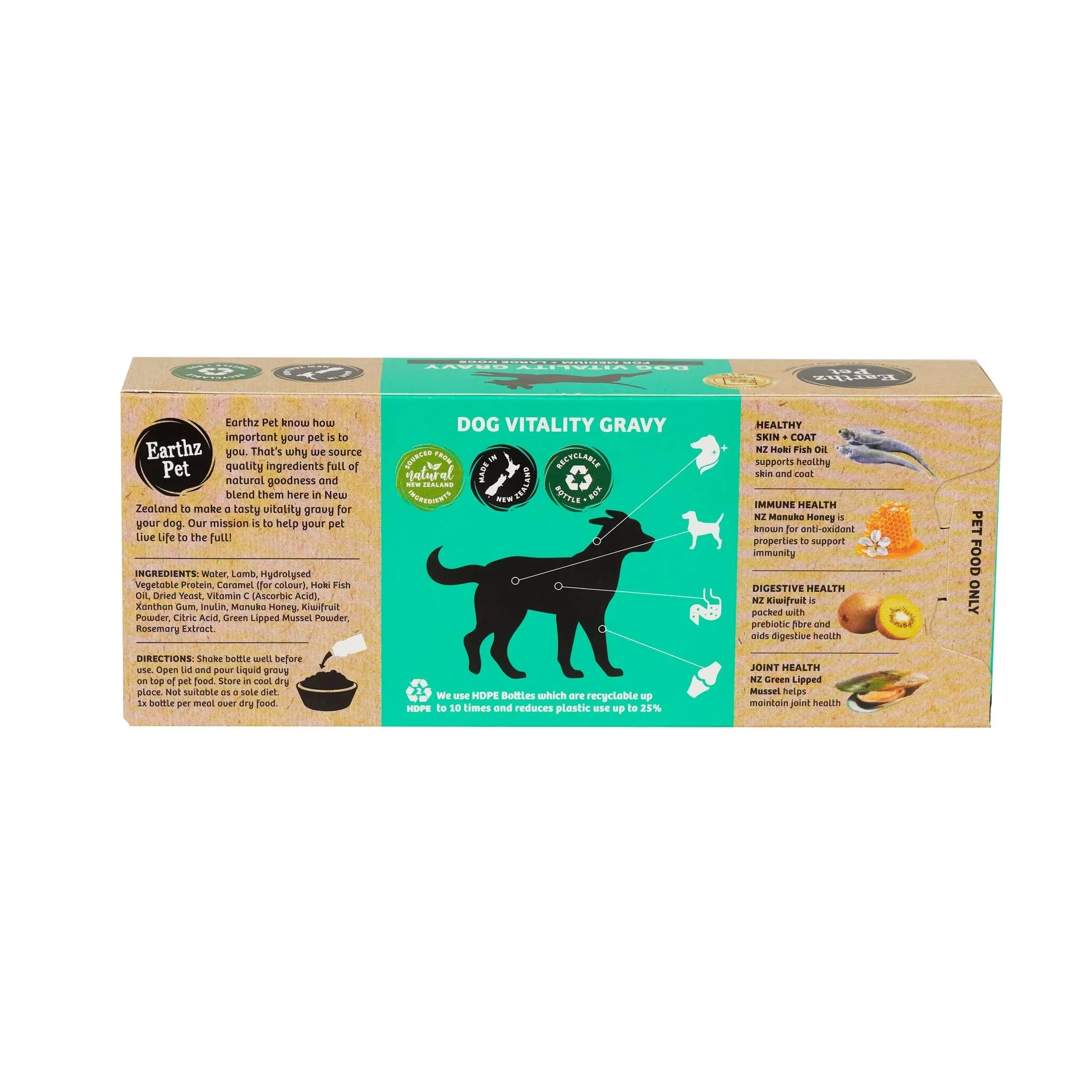 Earthz Pet Vitality Lamb Gravy for Medium and Large Dogs 50ml x 5^^^