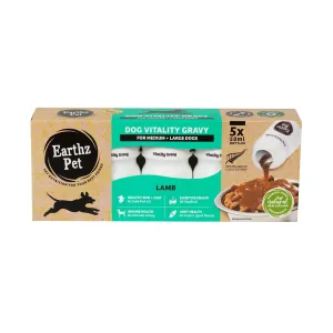 Earthz Pet Vitality Lamb Gravy for Medium and Large Dogs 50ml x 5^^^