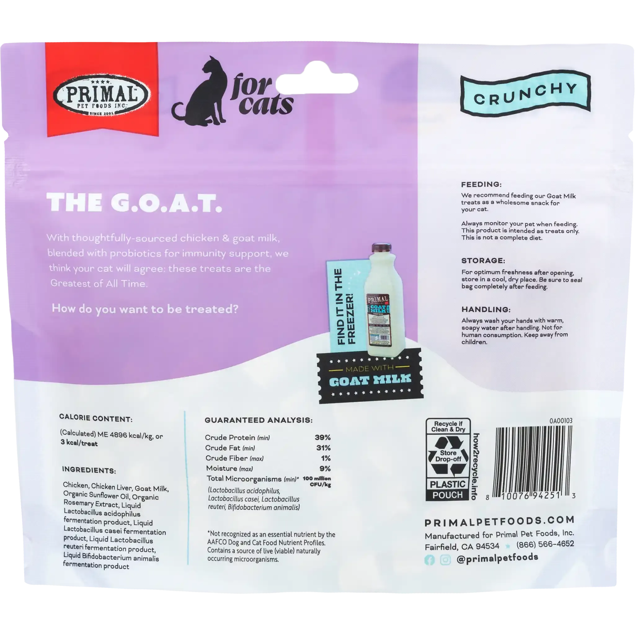 Freeze-Dried Raw Cat Treats <br> The G.O.A.T.