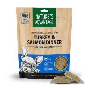 Freeze-Dried Turkey & Salmon Dinner Dog Food Mini Patties