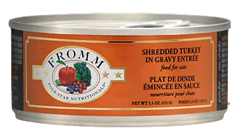 Fromm Four-Star Shredded Turkey in Gravy Entree Wet Food for Cats