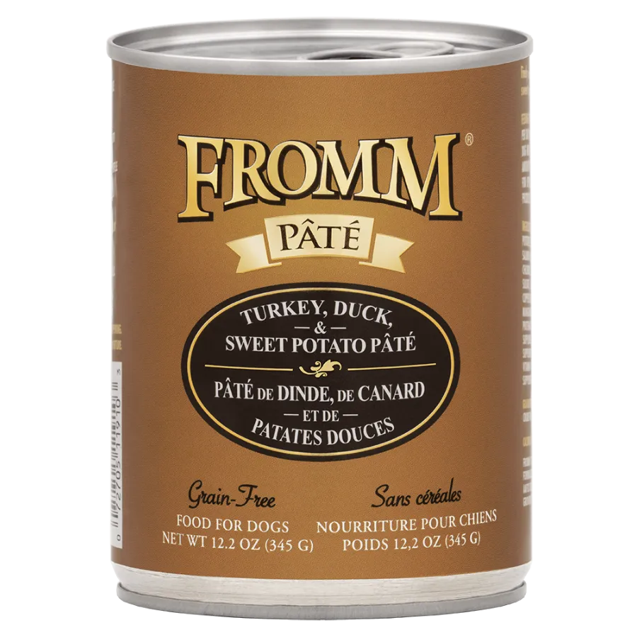 Fromm Turkey, Duck & Sweet Potato Pate Grain-Free Canned Dog Food 12.2oz