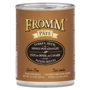 Fromm Turkey, Duck & Sweet Potato Pate Grain-Free Canned Dog Food 12.2oz