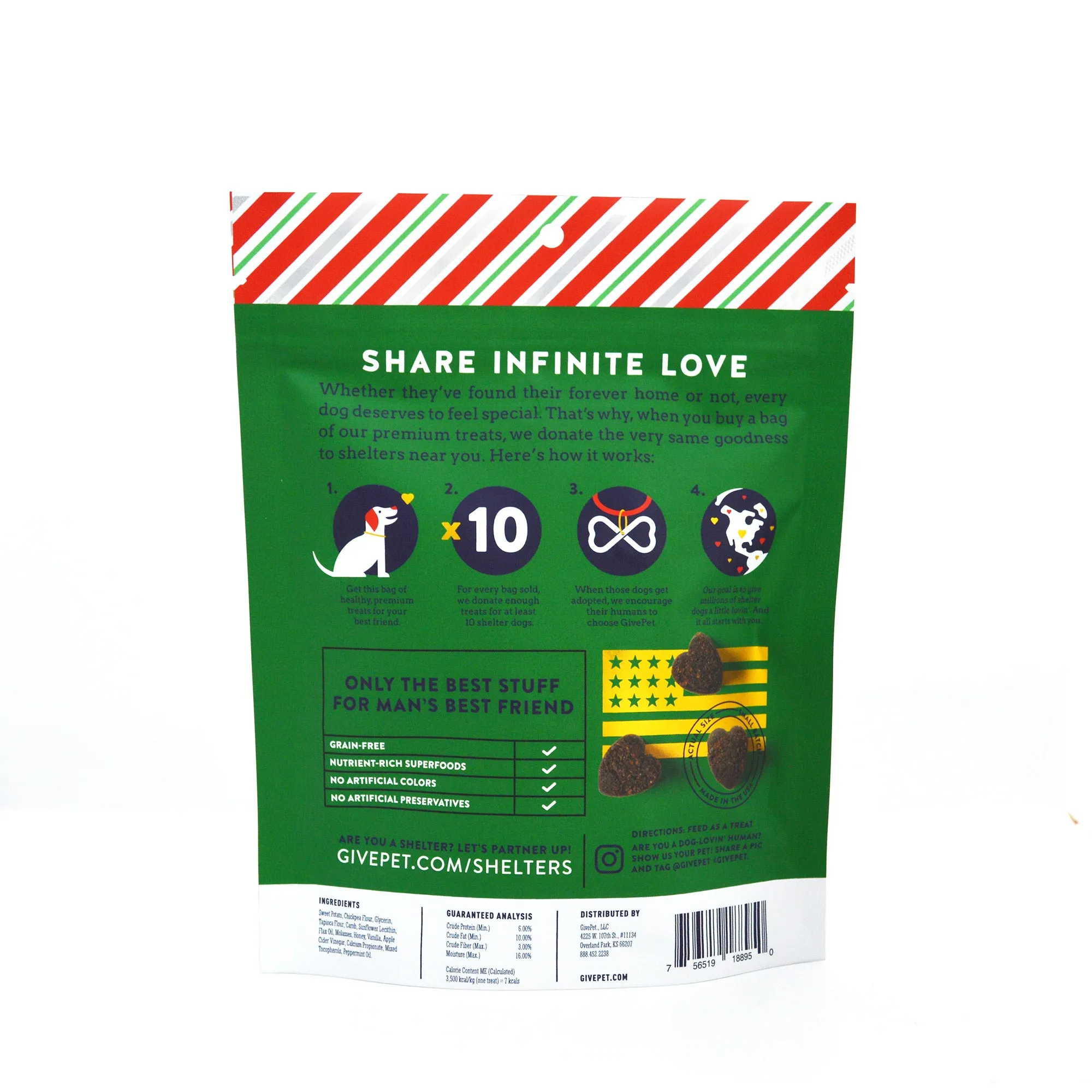 GivePet Peppermint Bark Soft & Chewy Treats for Dogs
