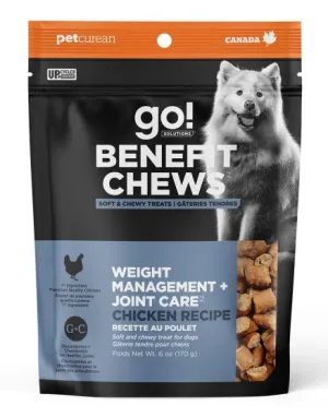 Go Benefit Chews Weight Management   Joint Care Soft and Chewy Treats Chicken Recipe Dog 170g (6 oz) NEW SALE