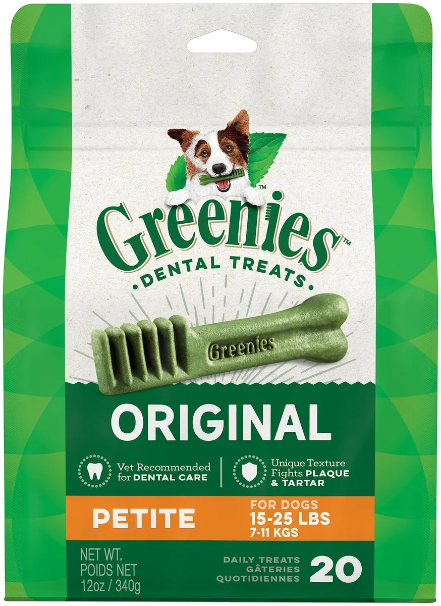 GREENIES Petite Original Natural Dog Dental Care Chews Oral Health Dog Treats
