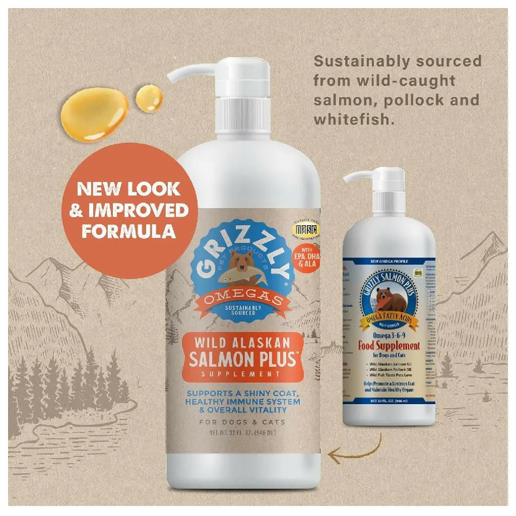 Grizzly Salmon Oil Omega Plus Supplement For Dogs