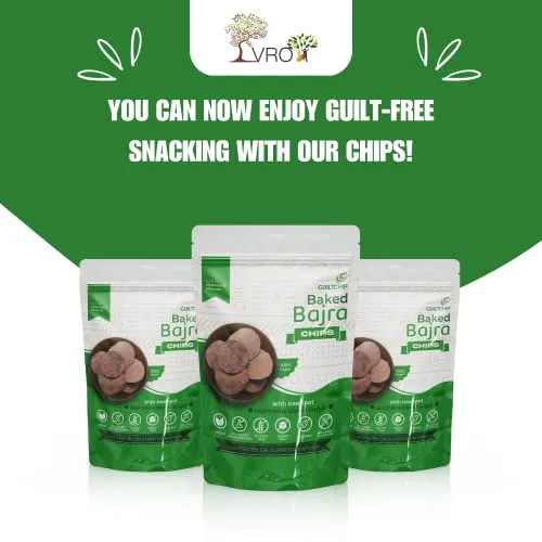 GUILTCHIP Baked Bajra Chips With Sesame And Beetroot - 150 Grams