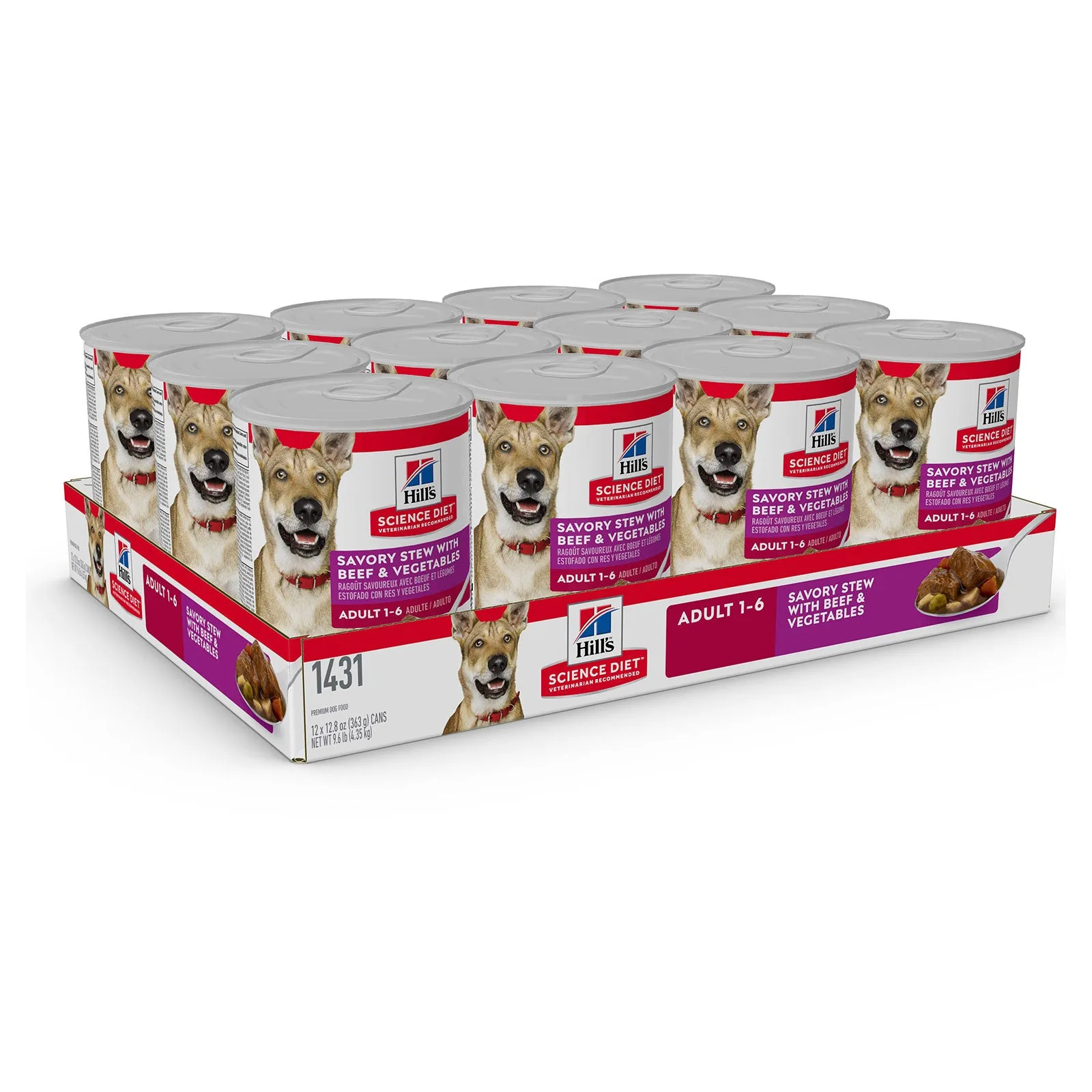 Hill's Science Diet Dog Food Can Adult Savoury Stew Beef & Vegetables