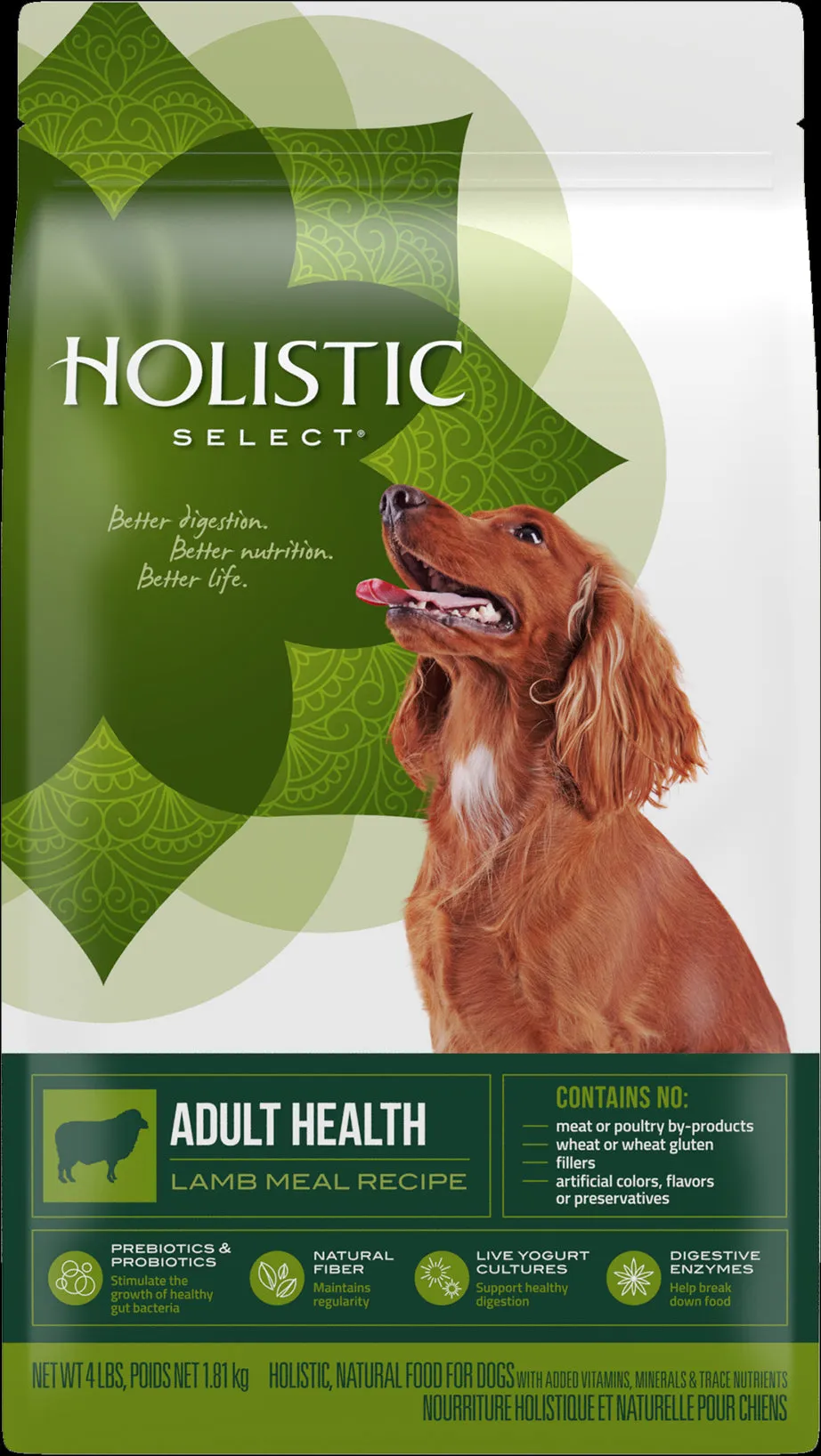 Holistic Select Lamb Recipe Adult Dry Dog Food 30lb