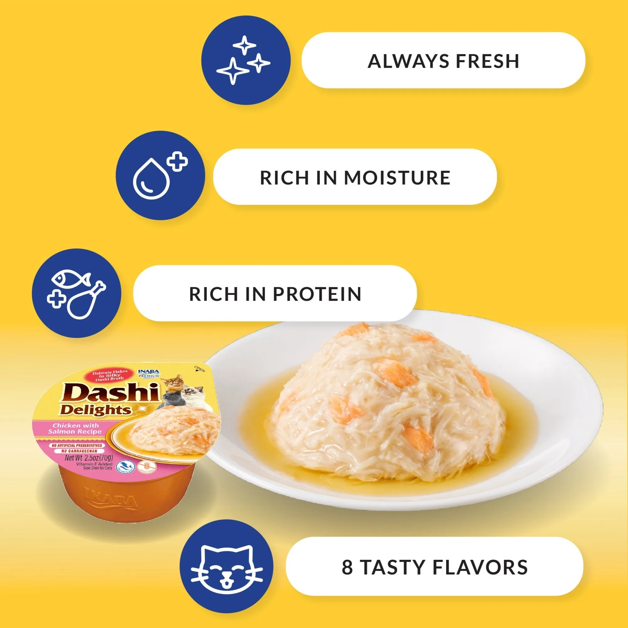 **Inaba Dashi Delight 2.5oz. Chicken Tuna Scallop (6 count)