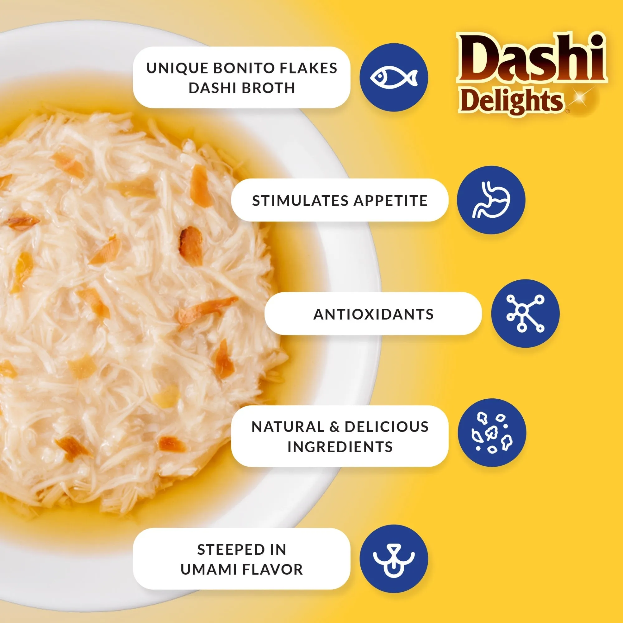 **Inaba Dashi Delight 2.5oz. Chicken Tuna Scallop (6 count)