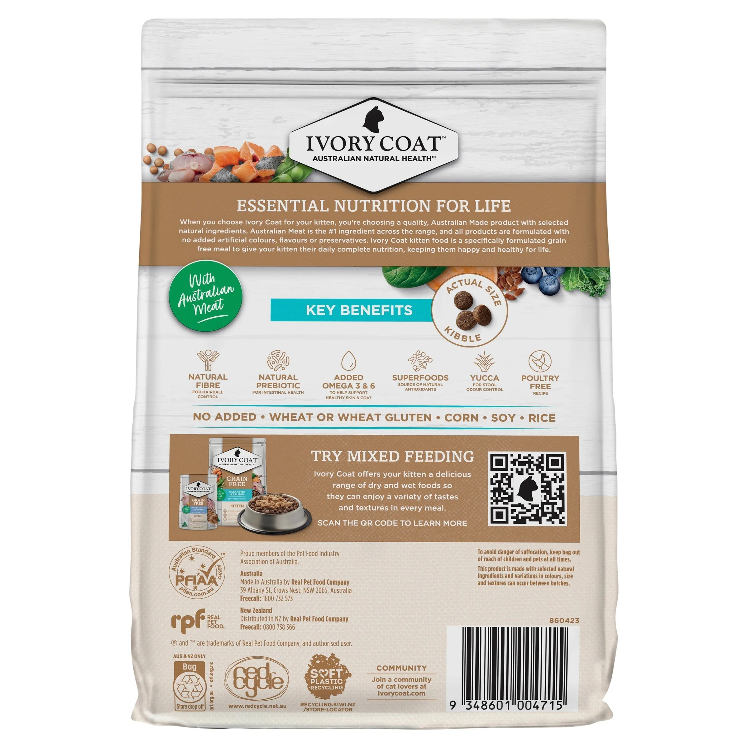 Ivory Coat Grain Free Ocean Fish Kitten Dry Food 2kg^^^