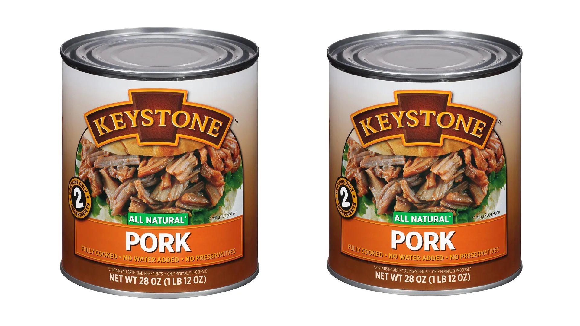Keystone Meats All Natural Pork 28oz Can