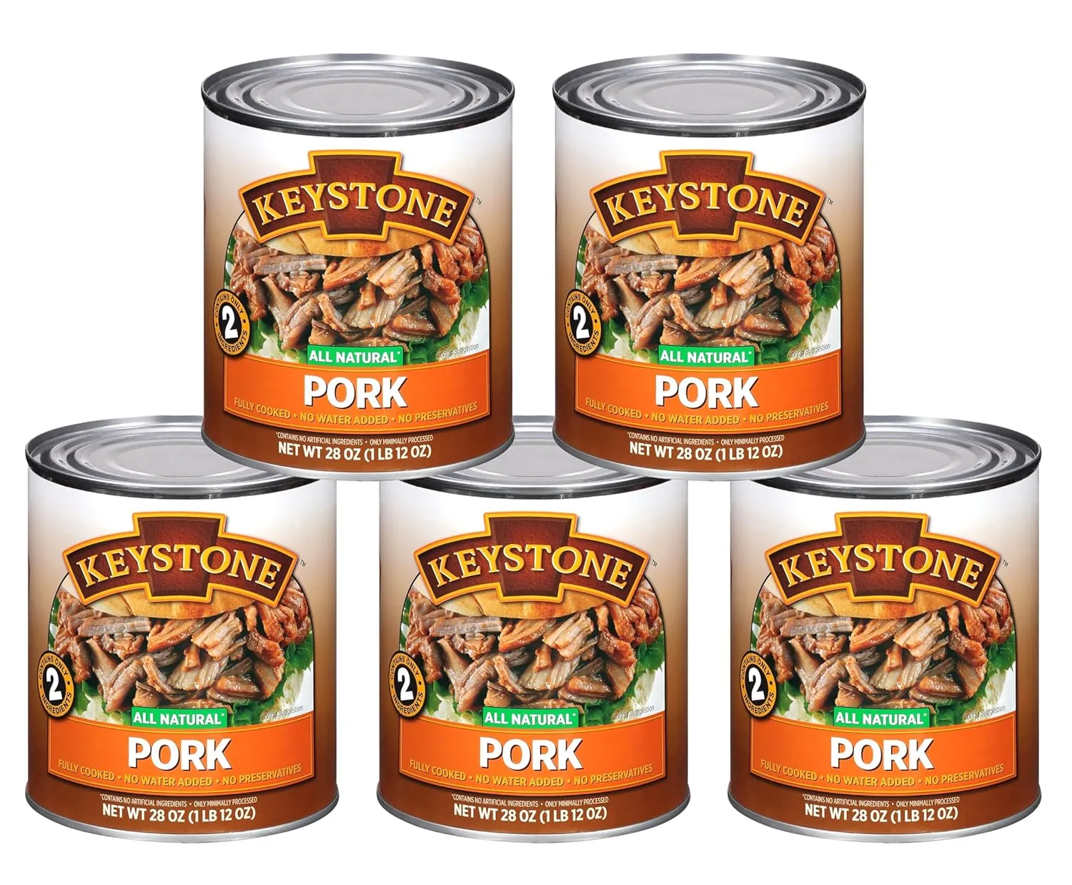 Keystone Meats All Natural Pork 28oz Can