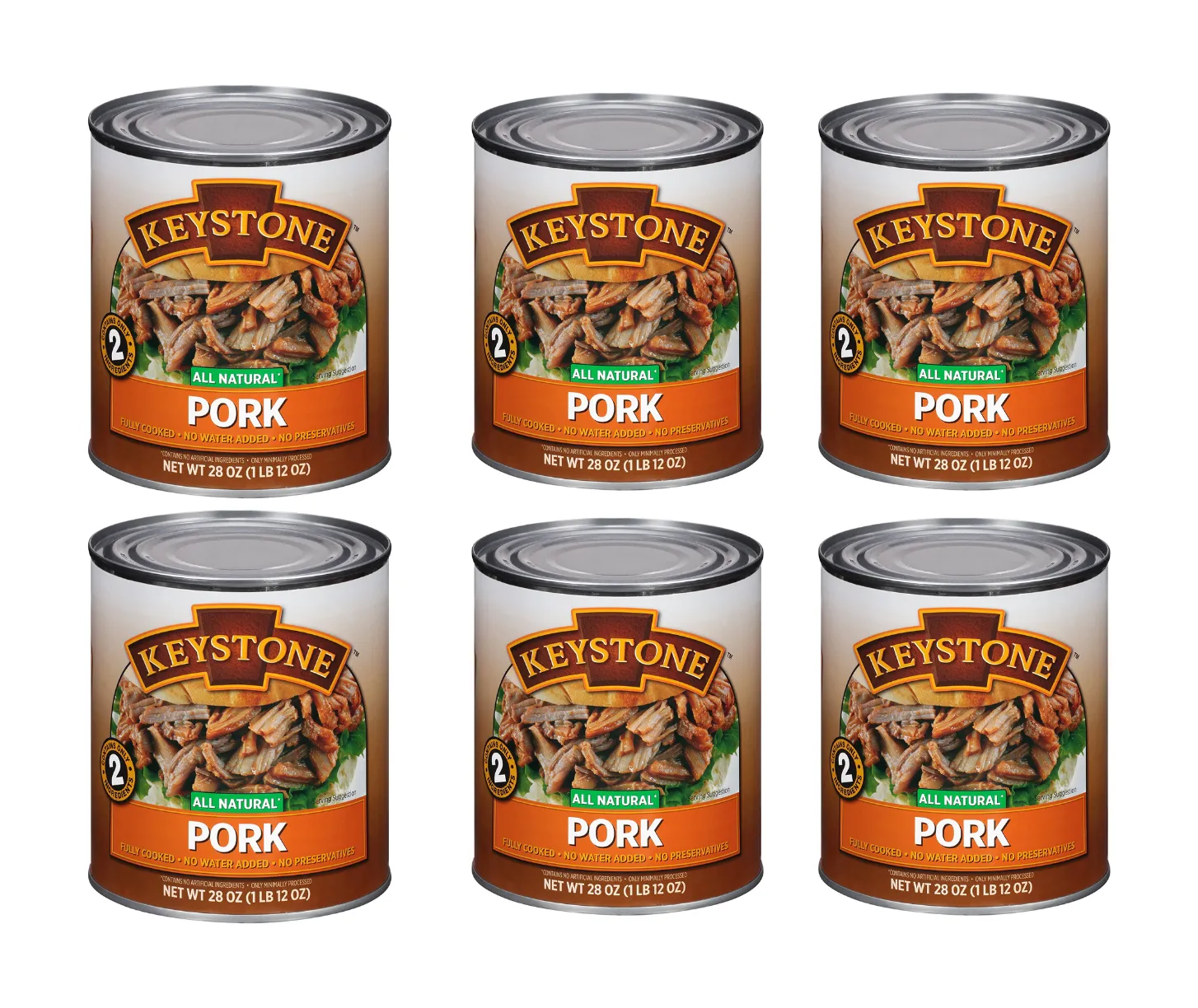 Keystone Meats All Natural Pork 28oz Can
