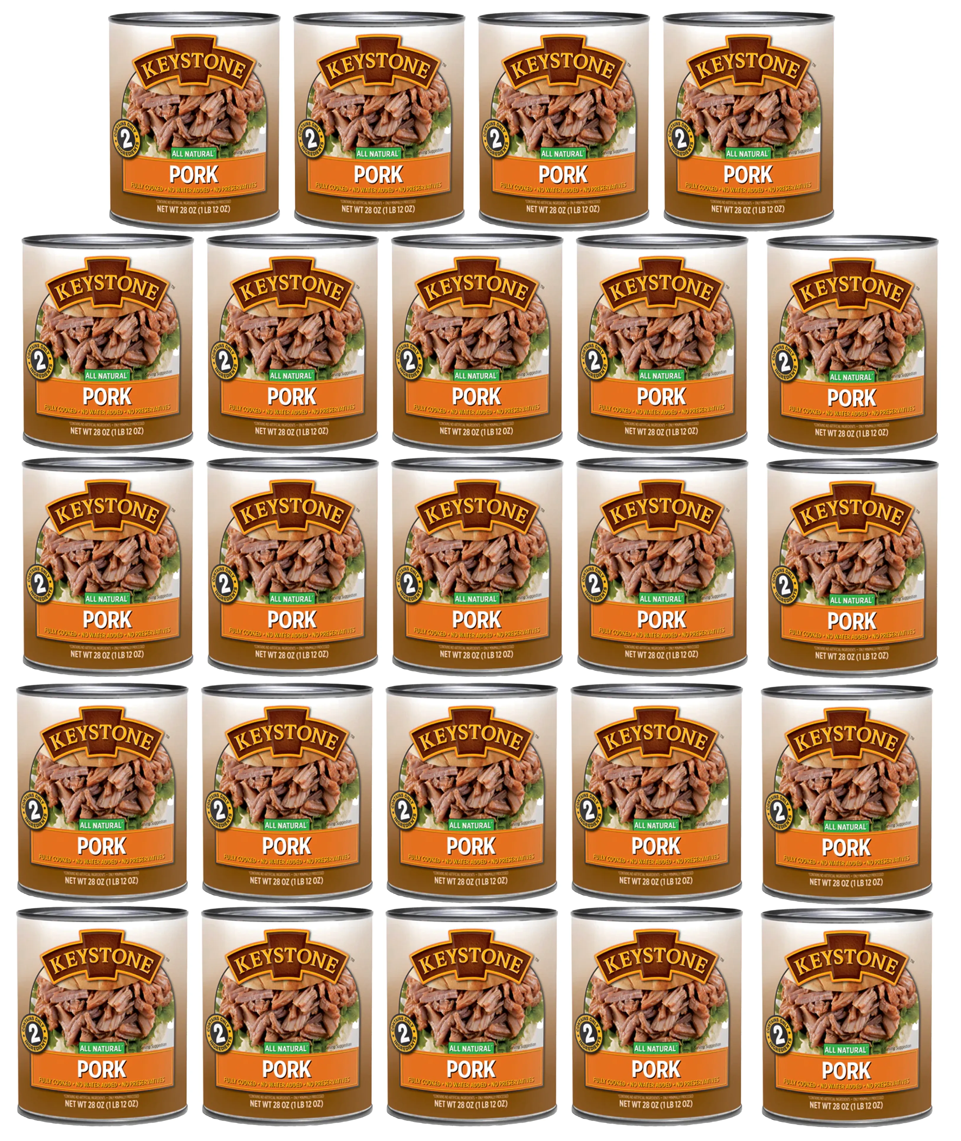 Keystone Meats All Natural Pork 28oz Can