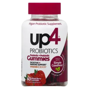 Kids Probiotic Gummy Berry 60 Count By UP4