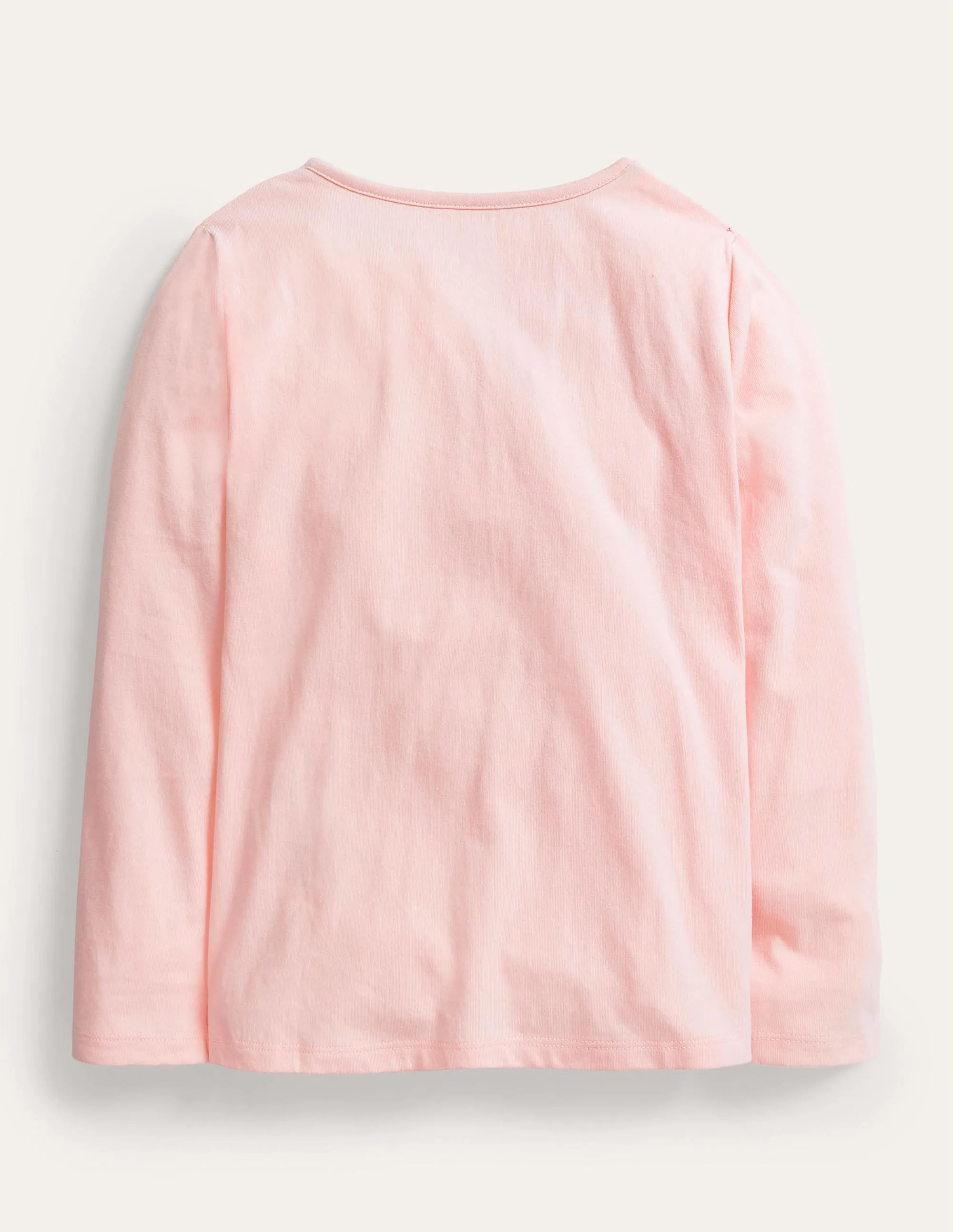 Long Sleeve Appliqué Top-Pink Guinea Pig