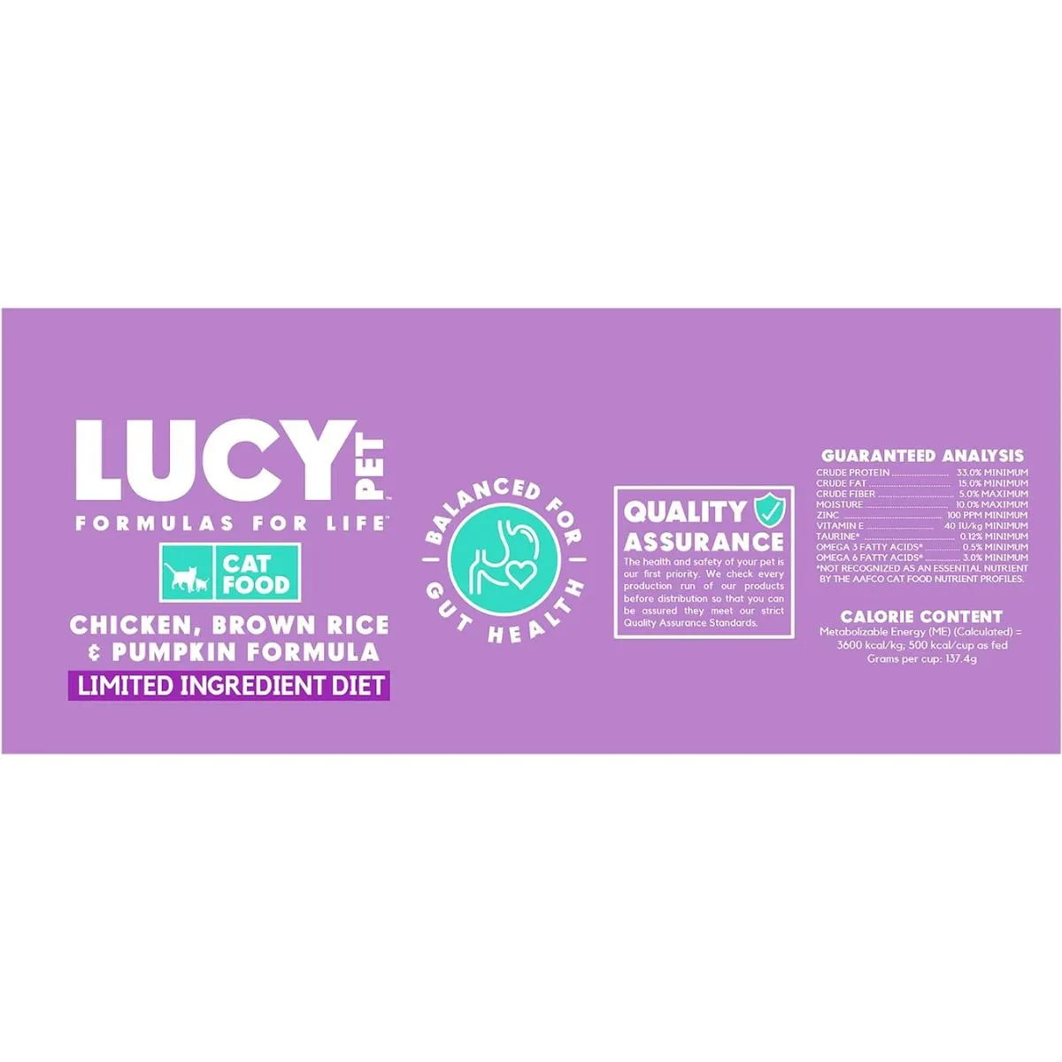 Lucy Pet Chicken Brown Rice & Pumpkin LID Cat Food 10lb