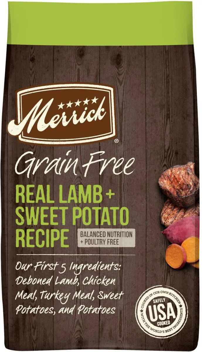 Merrick Grain Free Real Lamb & Sweet Potato Recipe 22-lb, Dry Dog Food