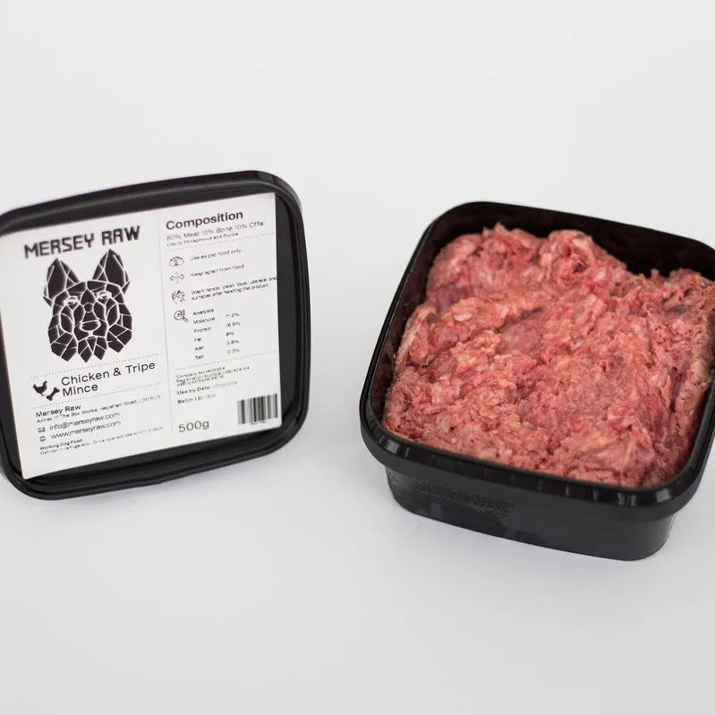 Mersey Raw Chicken & Tripe 500g
