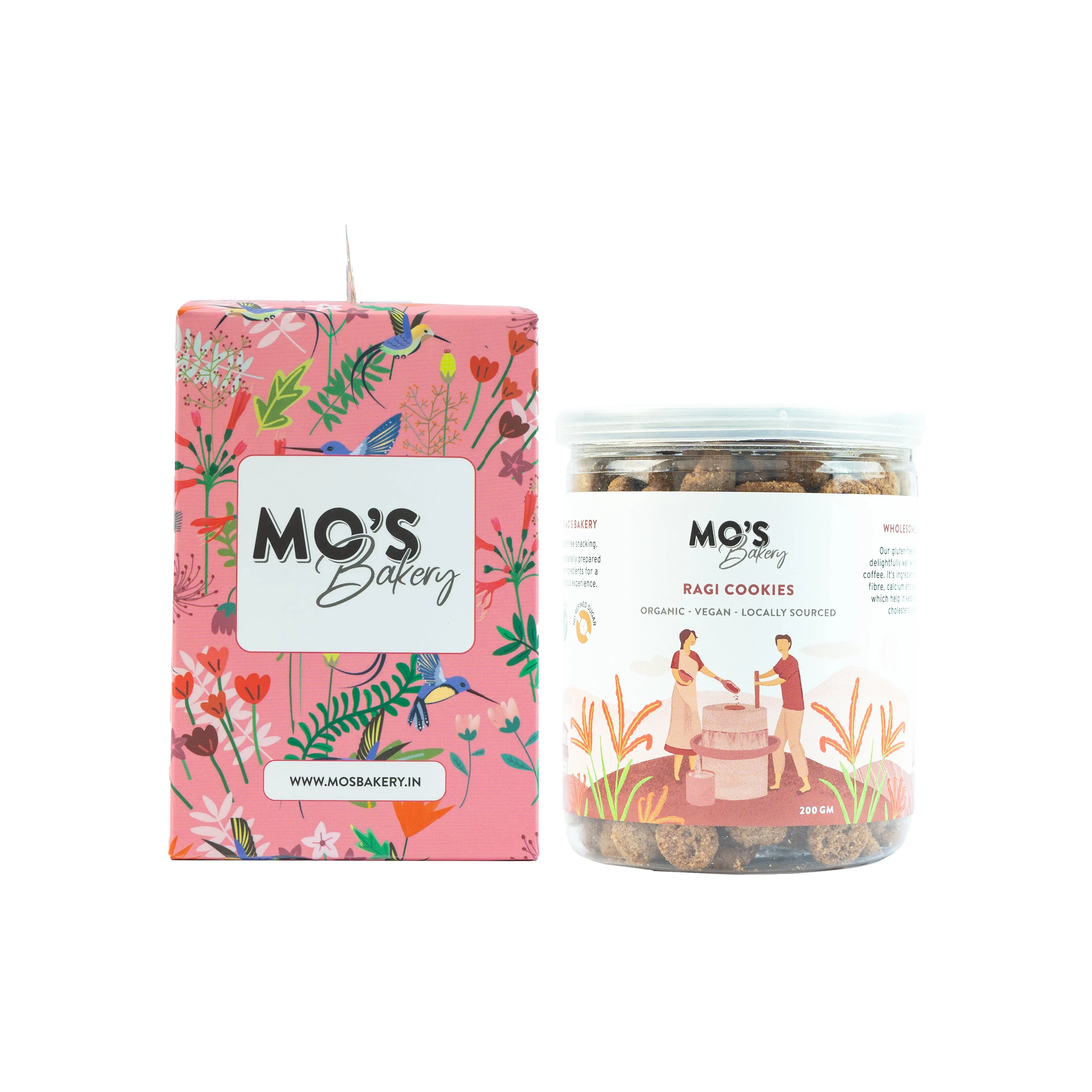 Mo's Bakery Premium Pink Gift Box| Ragi cookies