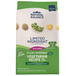 Natural Balance® Limited Ingredient Vegetarian Small Breed Recipe with Vegetable Broth Coating  Dry Dog Food