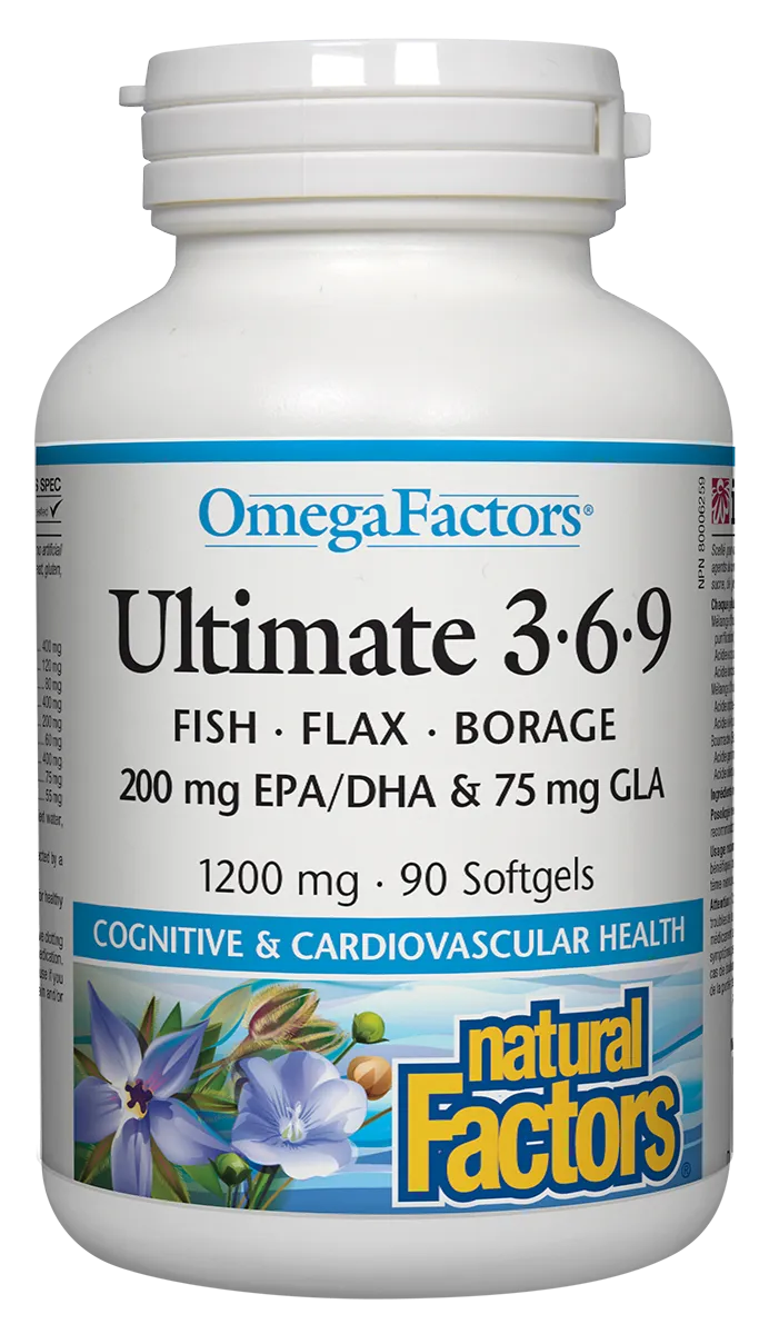 Natural Factors OmegaFactors Ultimate 3-6-9 (90 Capsules)